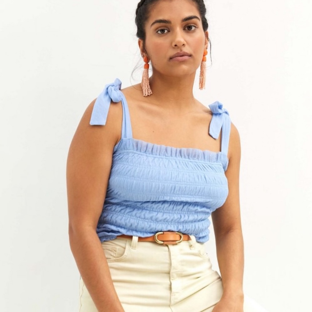 NWT Anthropologie Smocked Tulle Cami. Size large